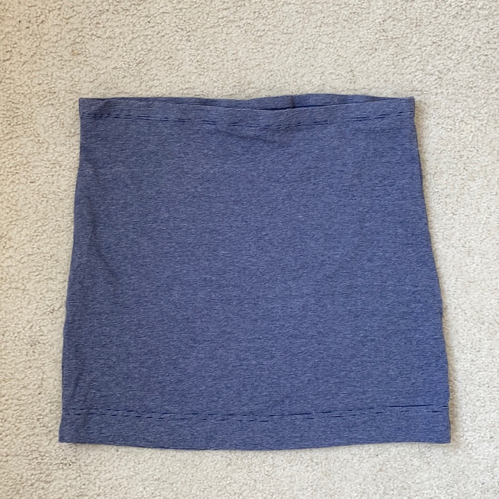 H&M blue and white striped bodycon skirt.
